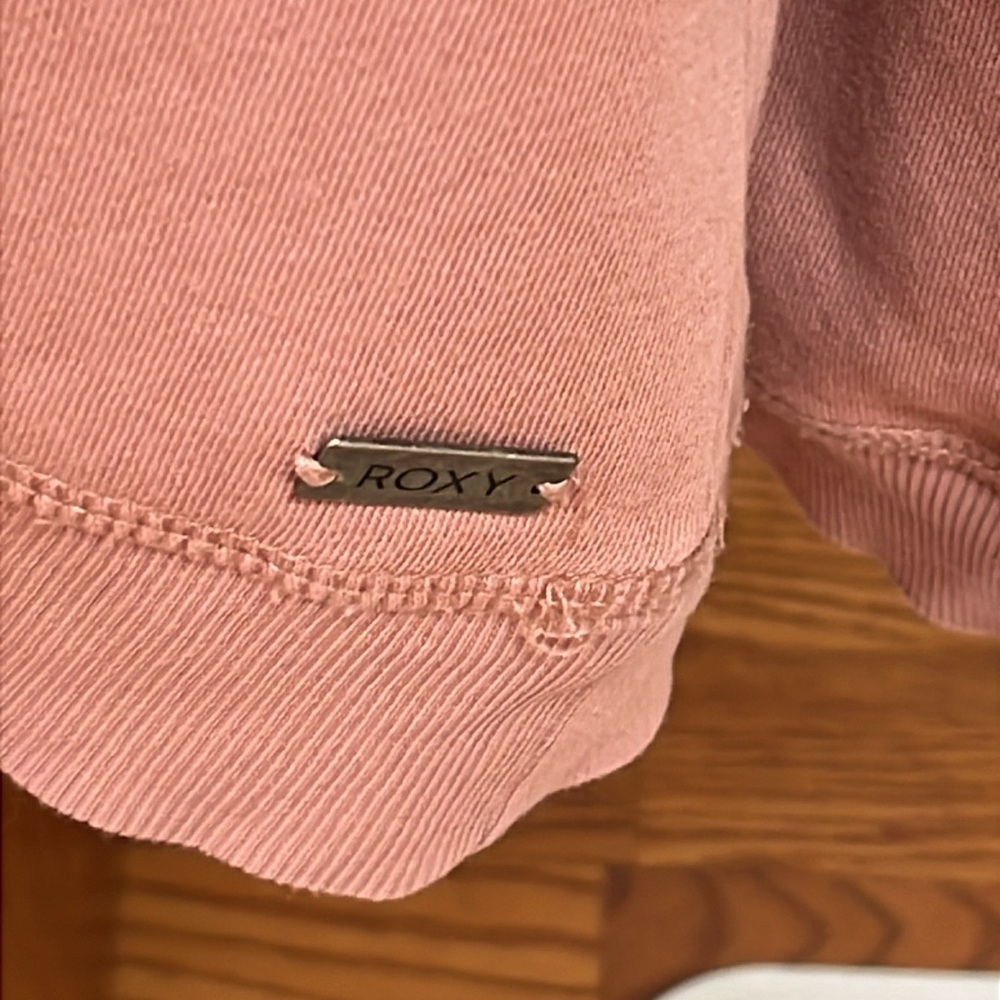Roxy Pink Hoodie Sweatshirt with Graphic Design - Picture 5 of 7